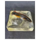 Vintage art glass ashtray