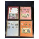 4 Framed foreign currency