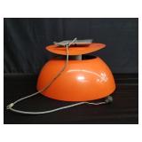 Mid century modern orange ceiling light fixture