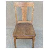 Vintage handmade oak wood chair