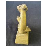 Vintage brass joystick statue