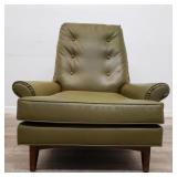 Mid century modern faux leather lounge chair