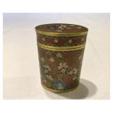 Vintage Chinese cloisonnï¿½ pill box/snuff jar