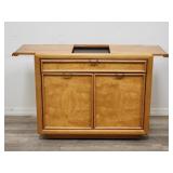 Vintage Broyhill rolling bar cart