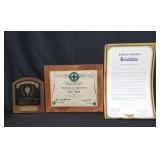 Box of national, state , and city awards