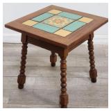 Vintage arts & crafts tile-top side table