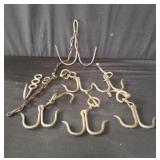 Group of antique meat hooks made in Turkey