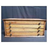 Vintage oak watchmakers drawer