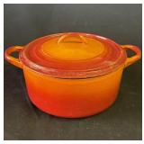Vintage Le Creuset cast iron pot with lid
