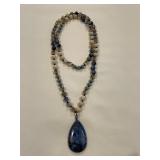 Lapis and beads necklace