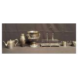 Group of silver plated serving items
