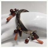 Sterling silver bracelet with stones