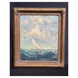 Signed, framed oil on board