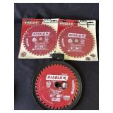 3 Diablo 6 1/2" carbide saw blades