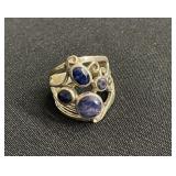 Vintage sterling silver stone ring