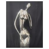 Metallic painted ceramic figurine