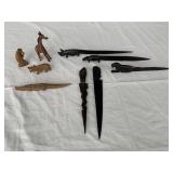 Indonesia folk art hand carved wood envelope