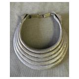 Vintage metal silver tone necklace