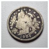 1904 Liberty U.S. nickel coin