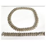 Sterling silver necklace and bracelet