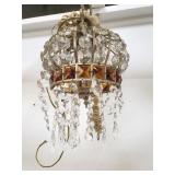 Vintage crystal light fixture