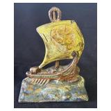 Antique cast iron boat doorstop
