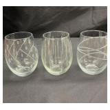 Vintage etched barware