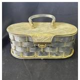 Vintage metal makeup bag