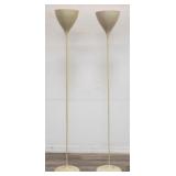 Pair of Max Bill torchiere floor lamps BAG Turgi