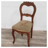 Vintage needlepoint French style side chair