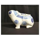 Ceramic frog planter made in Italy