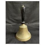 Antique bronze hand bell 760g 10"h x 5 1/2ï¿½diam