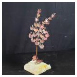 Signed Mid century modern style copper birds