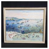 Oil painting on board after Fred Yates