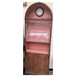 Pair of vintage curved-top display cases