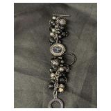 White and black bracelet watch