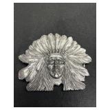 Indian chief belt buckle