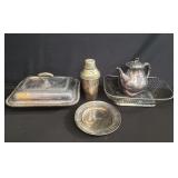 Group of silver plated items
