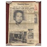 Bob Dylan extremely rare 1969 London newspaper