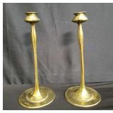 Pair of Robert Jarvie art nouveau candlesticks
