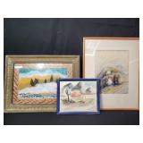 Group of framed water colors