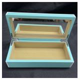 Turquoise lacquer jewelry box