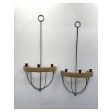 Pair of vintage candlestick sconces