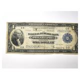 1914 Signed federal reserve one dollar bank note