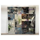 Signed mixed media abstract on canvas signed Gavin