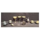 Group of silver plated assorted items