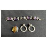 Group of silver jewelry made in Mexico 66g