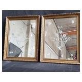 Pair of etched mirrors