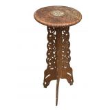 Vintage Asian wood carved folding table