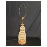 Mid-century crackle glazed trase table lamp